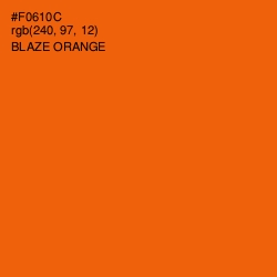 #F0610C - Blaze Orange Color Image