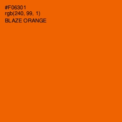 #F06301 - Blaze Orange Color Image