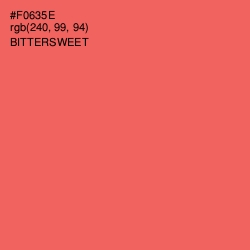 #F0635E - Bittersweet Color Image