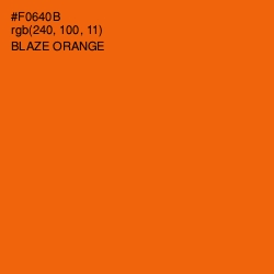 #F0640B - Blaze Orange Color Image
