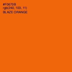 #F0670B - Blaze Orange Color Image