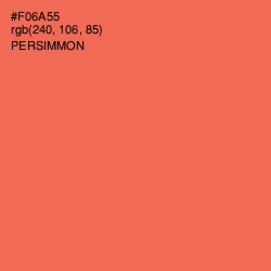 #F06A55 - Persimmon Color Image