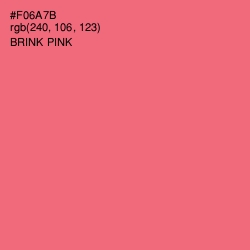 #F06A7B - Brink Pink Color Image