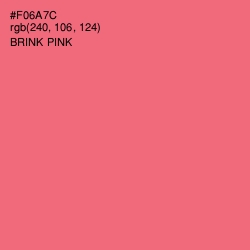 #F06A7C - Brink Pink Color Image