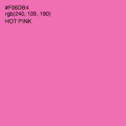 #F06DB4 - Hot Pink Color Image