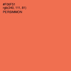 #F06F51 - Persimmon Color Image