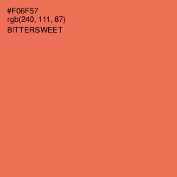 #F06F57 - Bittersweet Color Image