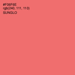 #F06F6E - Sunglo Color Image
