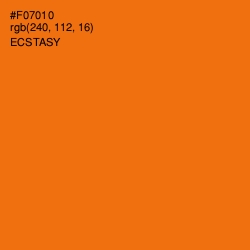 #F07010 - Ecstasy Color Image