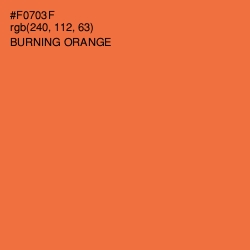 #F0703F - Burning Orange Color Image