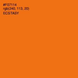 #F07114 - Ecstasy Color Image