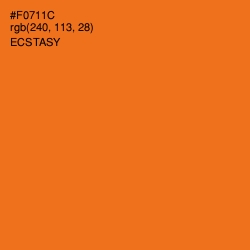 #F0711C - Ecstasy Color Image