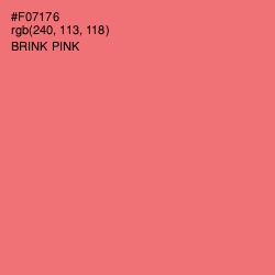 #F07176 - Brink Pink Color Image