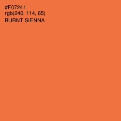 #F07241 - Burnt Sienna Color Image