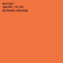 #F0743F - Burning Orange Color Image