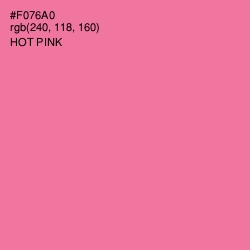 #F076A0 - Hot Pink Color Image