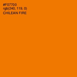 #F07700 - Chilean Fire Color Image