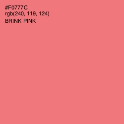 #F0777C - Brink Pink Color Image