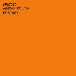 #F07910 - Ecstasy Color Image