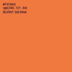 #F07940 - Burnt Sienna Color Image