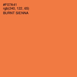 #F07A41 - Burnt Sienna Color Image