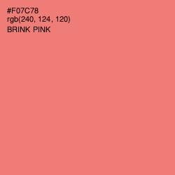 #F07C78 - Brink Pink Color Image