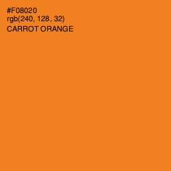 #F08020 - Carrot Orange Color Image