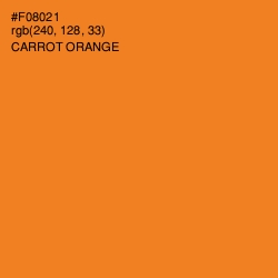 #F08021 - Carrot Orange Color Image