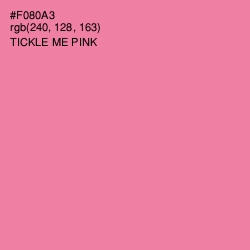 #F080A3 - Tickle Me Pink Color Image