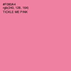 #F080A4 - Tickle Me Pink Color Image