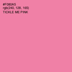 #F080A5 - Tickle Me Pink Color Image