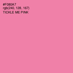 #F080A7 - Tickle Me Pink Color Image