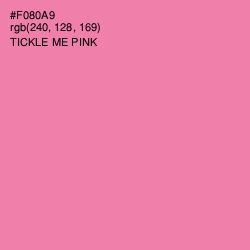 #F080A9 - Tickle Me Pink Color Image