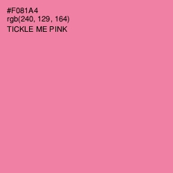 #F081A4 - Tickle Me Pink Color Image
