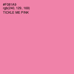 #F081A9 - Tickle Me Pink Color Image