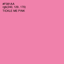 #F081AA - Tickle Me Pink Color Image