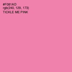 #F081AD - Tickle Me Pink Color Image