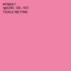 #F082A7 - Tickle Me Pink Color Image