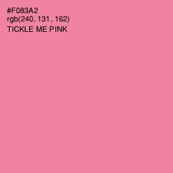 #F083A2 - Tickle Me Pink Color Image