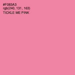 #F083A3 - Tickle Me Pink Color Image