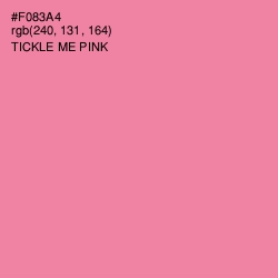 #F083A4 - Tickle Me Pink Color Image