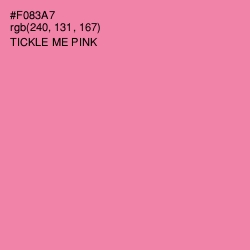 #F083A7 - Tickle Me Pink Color Image