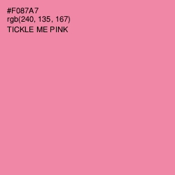 #F087A7 - Tickle Me Pink Color Image