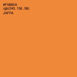 #F0883A - Jaffa Color Image