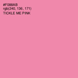 #F088AB - Tickle Me Pink Color Image