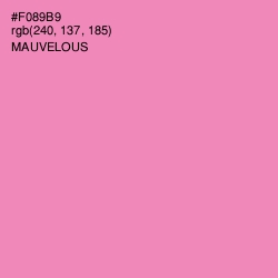 #F089B9 - Mauvelous Color Image