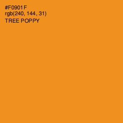 #F0901F - Tree Poppy Color Image