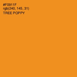 #F0911F - Tree Poppy Color Image