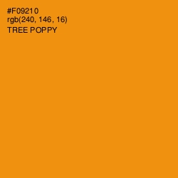 #F09210 - Tree Poppy Color Image