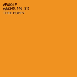 #F0921F - Tree Poppy Color Image